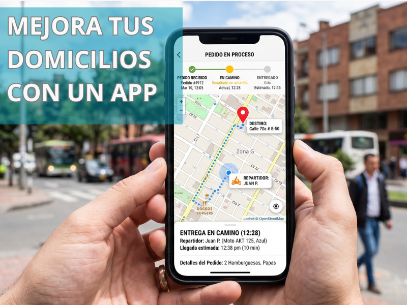 Aplicación para gestionar domicilios, pedidos y entregas